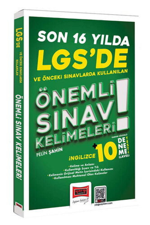 Yargı LGSde Son 16 Yılda Kullanılan Önemli İngilizce Sınav Kelimeleri Yargı Yayınları