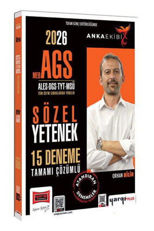 Yargı 2026 MEB-AGS ALES DGS TYT MSÜ Anka Ekibi Sözel Yetenek Tamamı Çözümlü 15 Deneme Yargı Yayınlar
