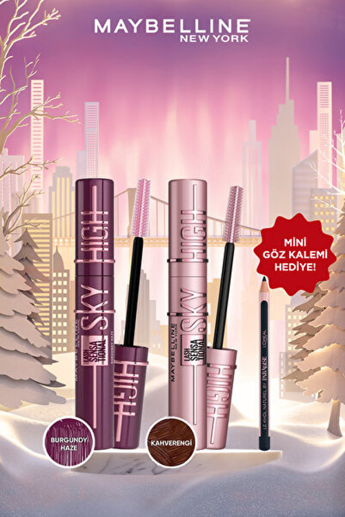 Lash Sensational Mürdüm Maskara & Sky High Kahverengi Maskara & Khol Paradise Mini Göz Kalemi