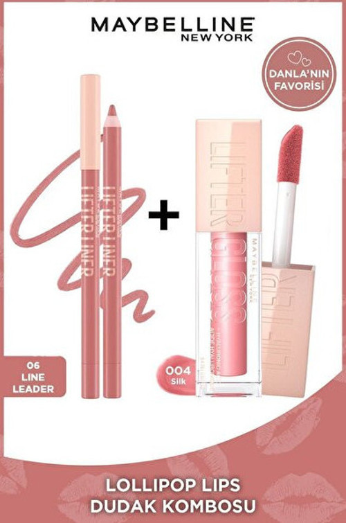 Lollipop Lips Lifter Liner 06 Line Leader Dudak Kalemi + Lifter Gloss 004 Silk Dudak Parlatıcısı