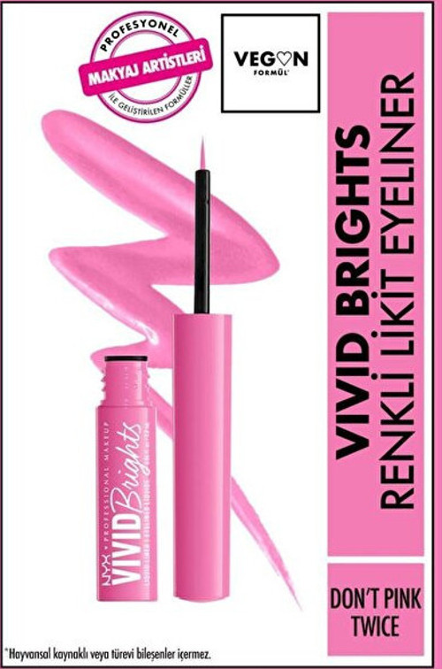 Vivid Brights Likit Eyeliner - Don't Pink Twice