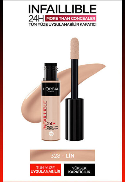 L'Oreal Paris Infaillible 24H Tüm Yüze Uygulanabilir Kapatıcı - 328 Lin
