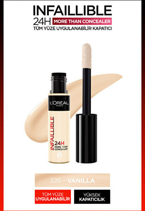 L'Oreal Paris L'Oréal Paris Infaillible 24H Tüm Yüze Uygulanabilir Kapatıcı - 326 Vanilla Concealer
