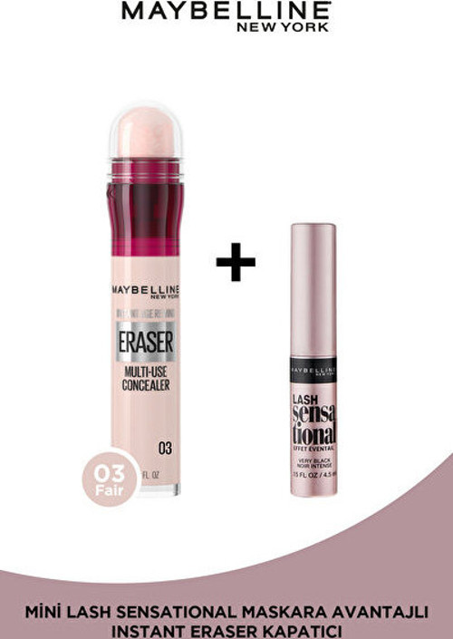 Instant Anti Age Eraser Kapatıcı - 03 Fair & Mini Lash Sensational Maskara Set