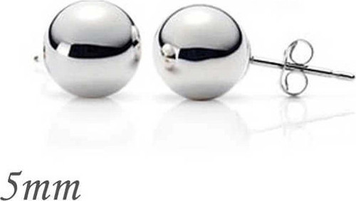 925 Ayar Gümüş Top Küpe - 5 mm
