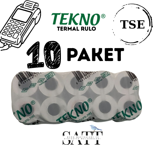 TERMAL POS RULOSU 56X14M 10 PAKET 100'Lİ TEKNO