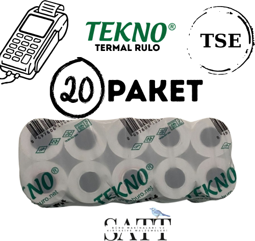 TERMAL POS RULOSU 56X14M 20 PAKET 200'Lİ TEKNO