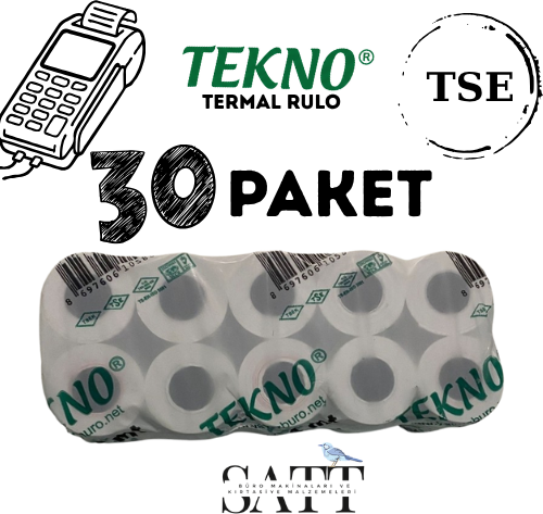 TERMAL POS RULOSU 56X14M 30 PAKET 300'LÜ TEKNO