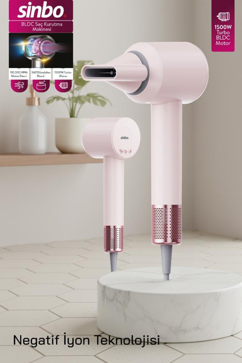 SHD-1739 1500 W Pembe Saç Kurutma Makinesi