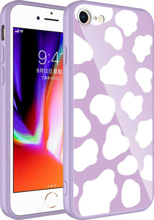 iPhone SE 2022 Uyumlu Kamera Korumalı Desenli Sert Silikon MKST Epoksi Kılıf-NO6
