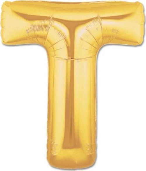 Parti Aksesuar T Harf Folyo Balon Altın Renk  40 inç