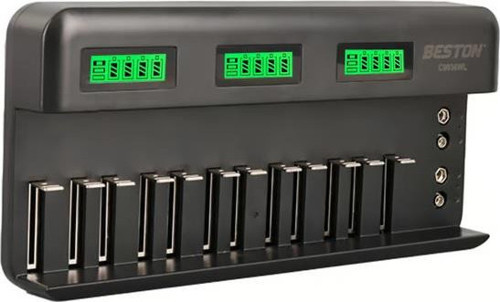 C9036WL AA - AAA - 9V - C - D Pil Şarj Cihazı (220V) - 14'lü Pil Yuvası