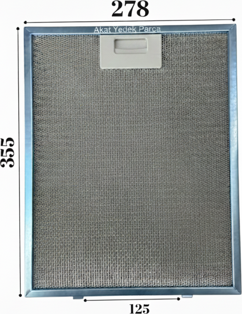 Siemens İle Uyumlu Davlumbaz 27,8X35,5 CM Arka Ara 12,5 CM Aspiratör Filtresi