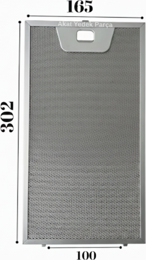 NEFF İle Uyumlu En 16,5 cm Boy 30,2 cm Tek Tırnaklı Aspiratör Davlumbaz Metal Yağ Filtresi