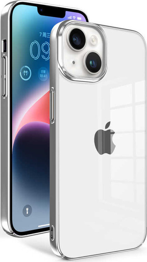 iPhone 14 Plus Uyumlu MKST Sun Kılıf-Gümüş