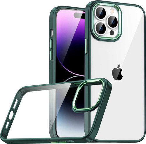 iPhone 14 Pro Max Uyumlu MKST Flora Kılıf-Yeşil