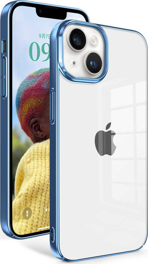 iPhone 14 Uyumlu MKST Sun Kılıf-Mavi Açık