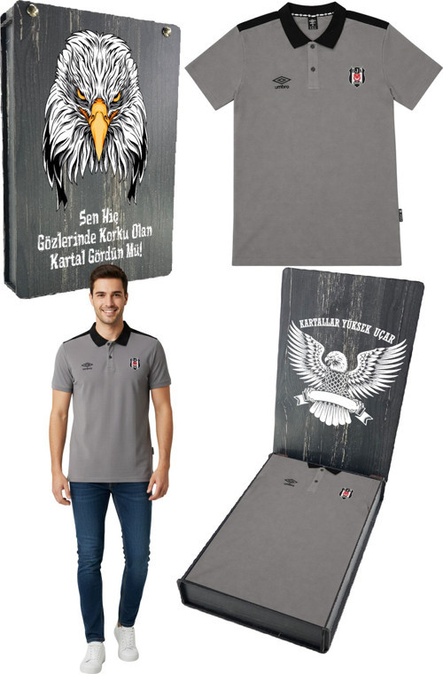 Orijinal Lisanslı Umbro Gri Polo T-shirt UV Kutulu
