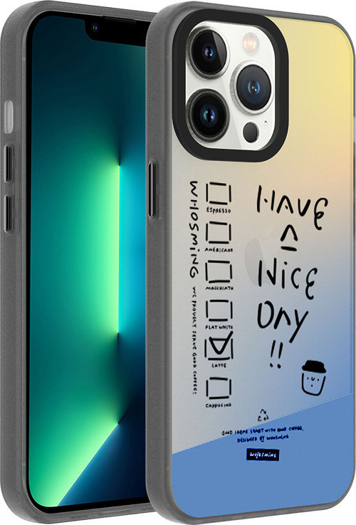 iPhone 13 Pro Max Uyumlu Desenli MKST Dragon Sert Kılıf-Have