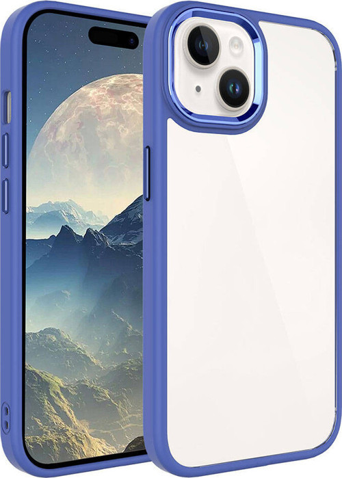 iPhone 15 Plus Uyumlu MKST Krom Kılıf-Lavendery Gray