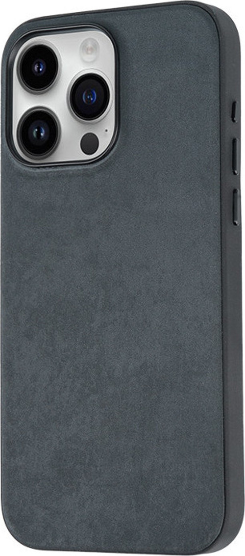 iPhone 15 Pro Max Uyumlu MKST Mikro Fiber Mimoza Kılıf-Siyah