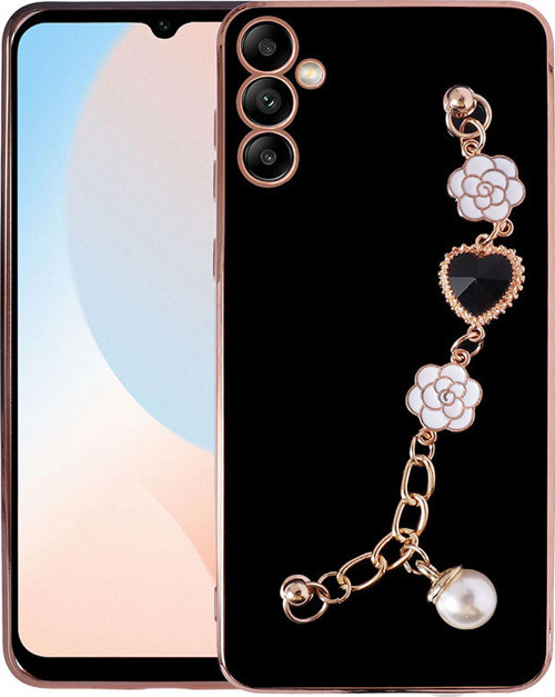 Galaxy A24 Kılıf El Tutamaçlı Kamera Korumalı MKST Taka Silikon Kapak - Siyah