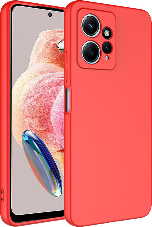Redmi Note 12 4G Kılıf MKST Mara Lansman Kapak - Kırmızı