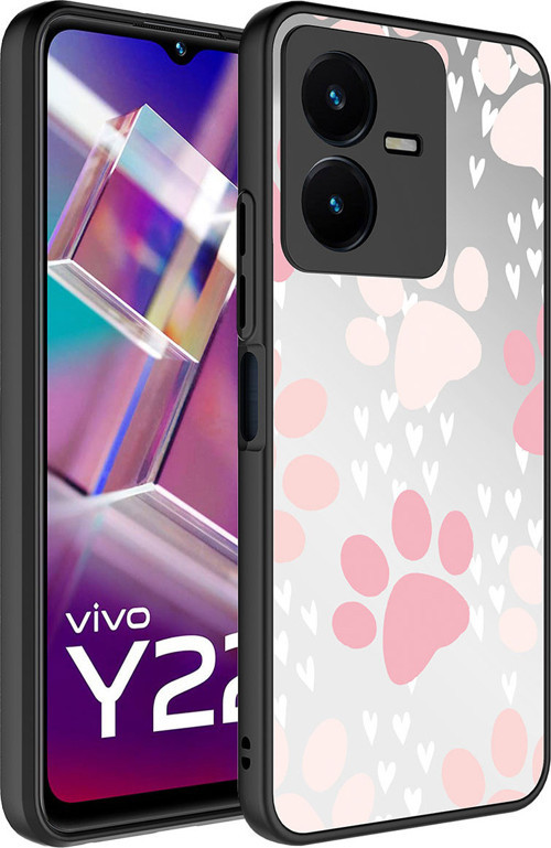 Vivo Y35 Kılıf Aynalı Desenli Kamera Korumalı Parlak MKST Mirror Kapak - Pati