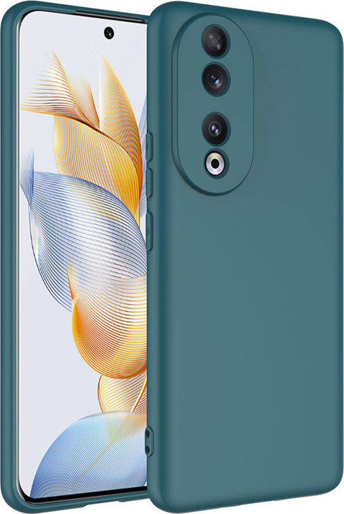 Honor 90 Kılıf MKST Mara Lansman Kapak - Koyu Yeşil