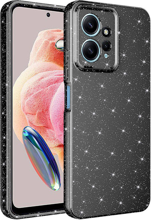 Redmi Note 12 4G Kılıf Kamera Korumalı Simli Lüks MKST Koton Kapak - Gri
