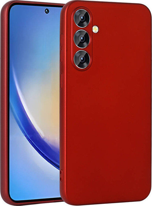 Galaxy A35 Kılıf MKST Premier Silikon Kapak - Kırmızı