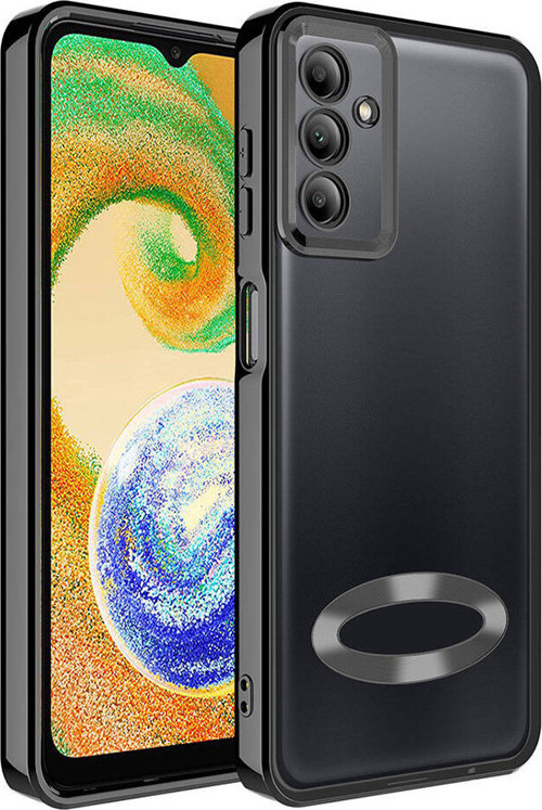 Galaxy A05S Kılıf Kamera Korumalı Logo Gösteren MKST Omega Kapak - Siyah