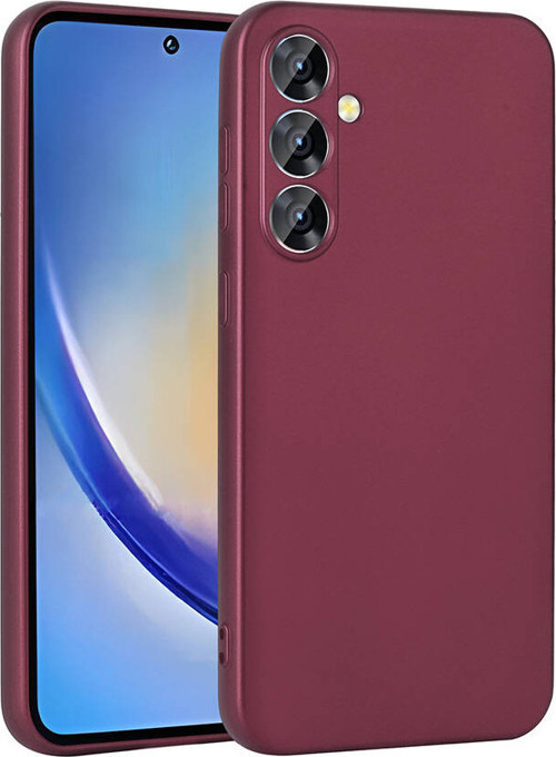 Galaxy A35 Kılıf MKST Premier Silikon Kapak - Mürdüm