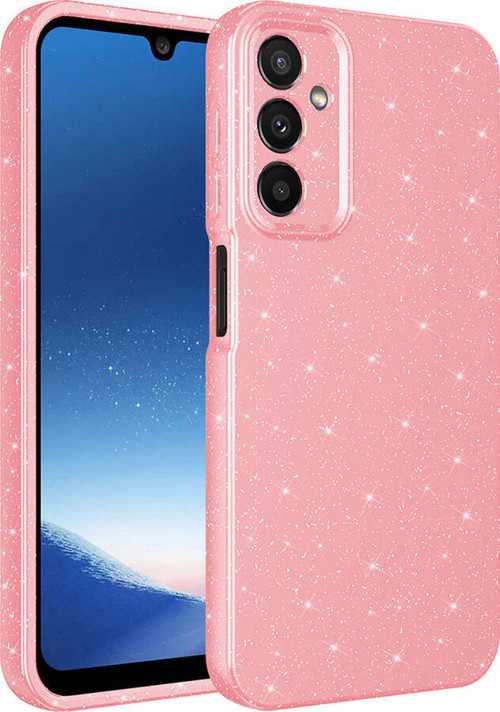Galaxy A25 Kılıf Kamera Korumalı Simli Lüks MKST Koton Kapak - Pembe