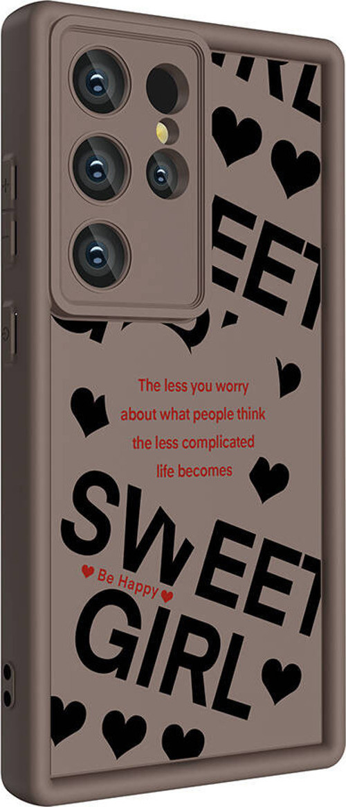 Galaxy S24 Ultra Kılıf Kamera Korumalı Baskılı Arka Yüzey MKST Klas Kapak - Siyah