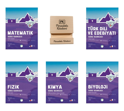 Okyanus 9. Sınıf Iceberg Matematik Edebiyat Fizik Kimya ve Biyoloji Soru Bankası 5li Set + Stand