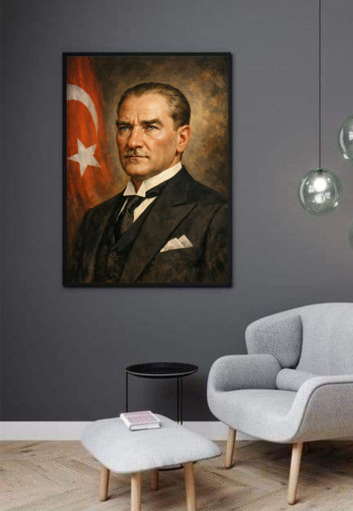 Çerçeve Görünümlü Atatürk Tablo