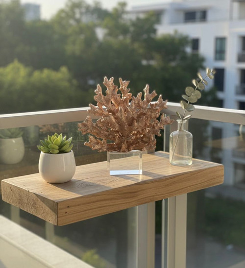 Dekoratif Kristal Kaideli Mercan Biblo Roz Gold