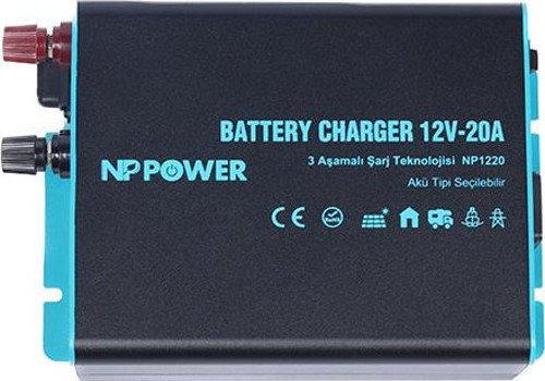 NP1220 NP Power 12V 20A AC-DC (Şebeke) Akü Şarj Cihazı