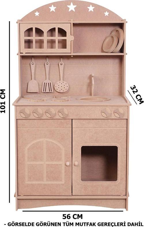 Ahşap Montessori Çocuk Oyuncak Mutfak Servis Seti (EKONOMİK SADE SET)