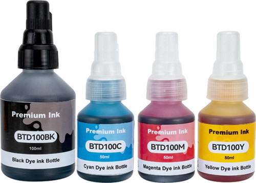 Brother BTD100 Cmyk 4 Renk Mürekkep Seti Muadil