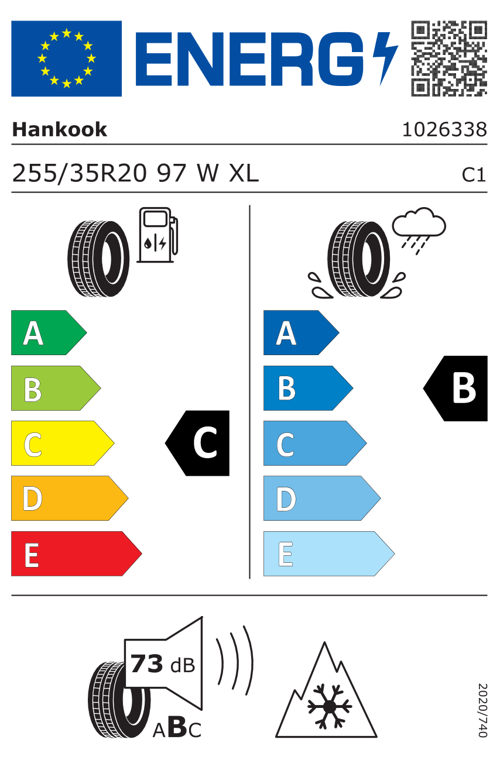 Winter i'cept evo3 W330 255/35R20 97W XL M+S 3PMSF Oto Kış Lastiği (Üretim Yılı: 2025)