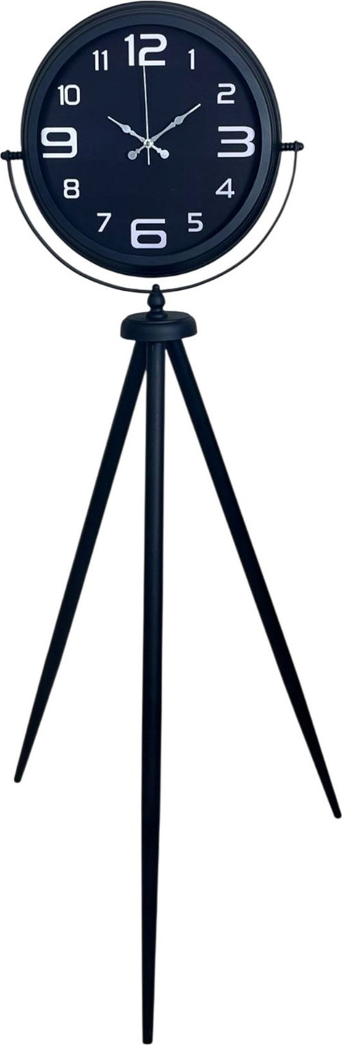 Büro Ev Ofis Hediyesi için Trend Siyah Tripod Ayaklı Saat