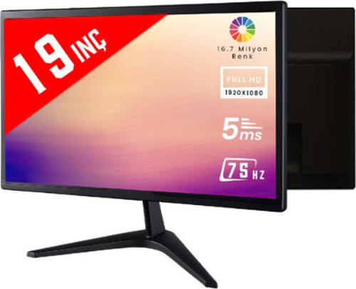 Büro Ev Ofis Hediyesi için Hoparlörlü 19INCH; Led Monitör