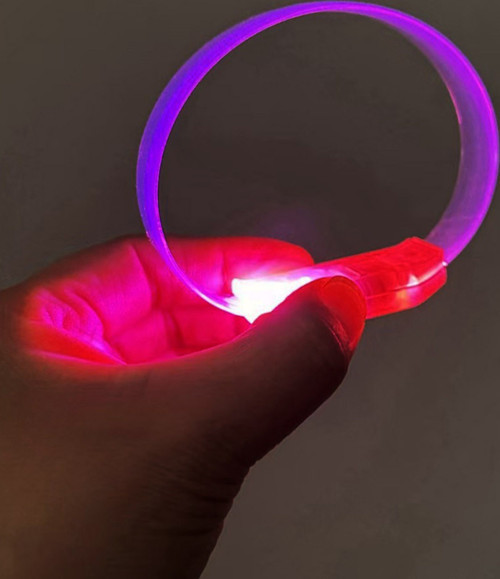 Büro Ev Ofis Etkinlik Gösteri Kostümü için Pilli 3MOD Pembe Işıklı Esnek Bileklik