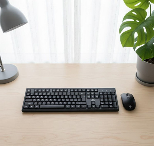 Büro Ev Ofis Bilgisayarı için Sessiz Tuşlu Kablosuz Q Klavye Mouse Seti