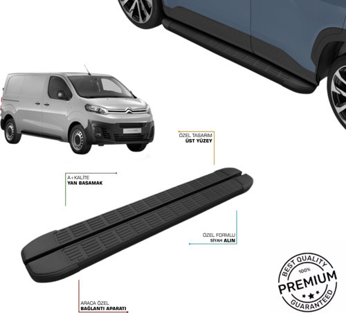 CITROEN JUMPY ! UZUN ! ŞASE 2017 2018 2019 2020 2021 2022 2023 2024 2025 2026 SLN SİYAH YAN BASAMAK