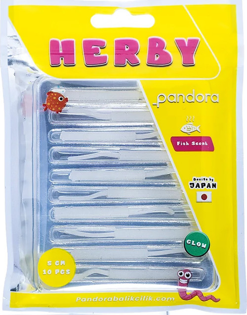 Herby 5cm 10 Adet LRF Silikonu White Glitter