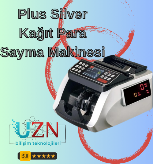 Plus Silver Konuşan Para Sayma Makinesi - %100 Tespitli Karışık Sayım (TL ve Euro)