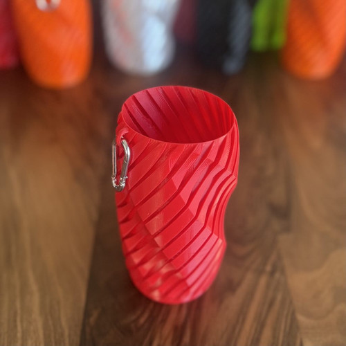 Spiral Desenli Bira Çorabı ,Bira Gizleyici,Bira Kılıfı,Bira Soğutucu-Kırmızı